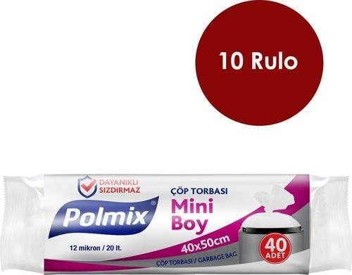 10 Adet Mini Boy Şeffaf 40 x 50 cm Çöp Torbası - P101-10