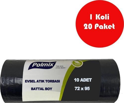 20 Adet  Battal Boy Evsel Atık Torbası 72x95 cm - P134