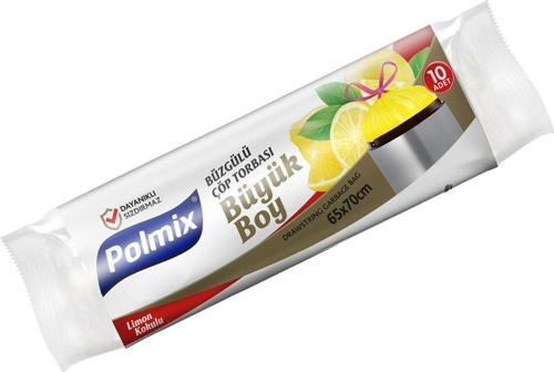 30 Rulo Büyük  Boy Limon Kokulu Büzgülü Çöp Torbası 65 x 70 cm - P142