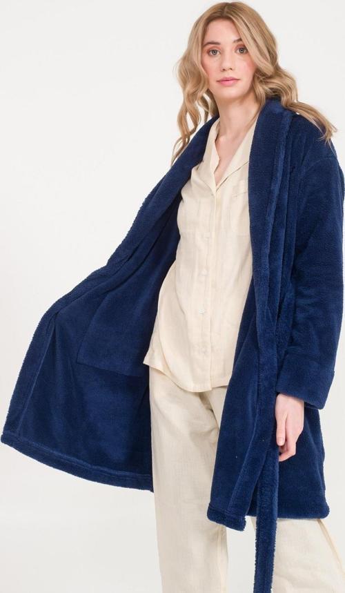 Kadın Welsoft Şal Yaka Polar Sabahlık