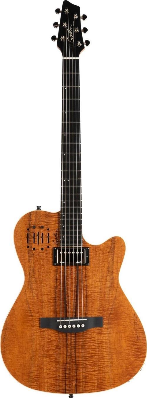 A6 Extreme KOA High Gloss RH Elektro Akustik Gitar (Natural)