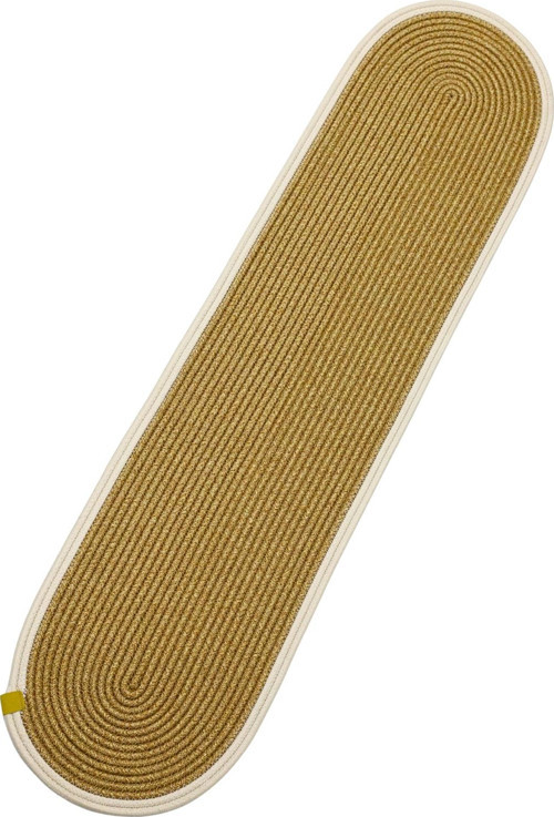 Jutty Hasır Görünümlü Jüt Dokuma Natural Krem Oval Dekoratif Masa Runnerı 35X135 Cm Mutfak Salon