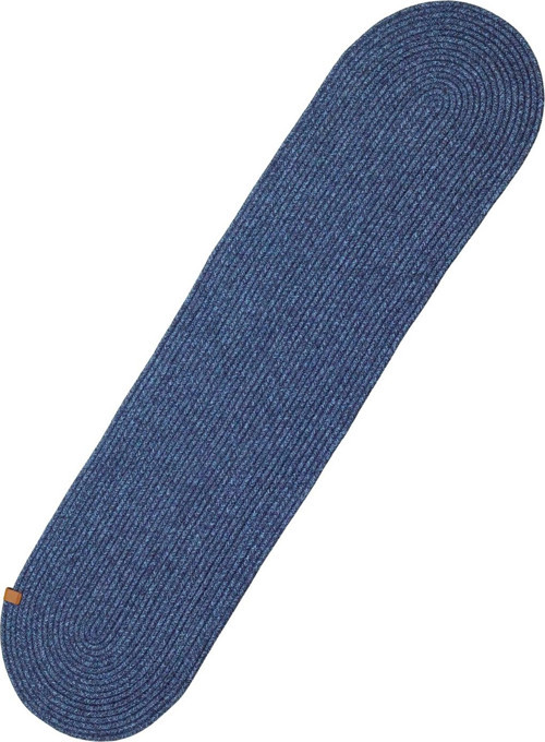 Jutty Hasır Görünümlü Jüt Dokuma Lacivert Düz Oval Dekoratif Masa Runnerı 35X135 Cm Mutfak Salon