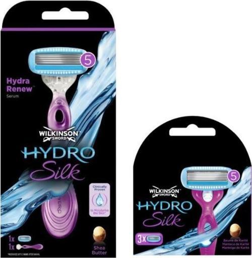 Hydro Silk 5 Bıçaklı Kadın Tıraş Bıçağı ve 3 Yedek Set