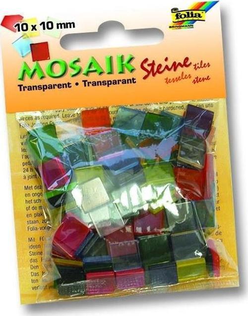 Transparan Mozaik Taşı 10x10 mm. 190 Adet KARIŞIK RENK