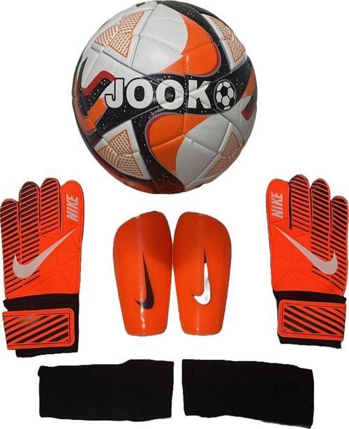 Jooko 5 No Desenli Futbol Topu, 9-10-11 Kaleci Eldiveni Tekmelik 3'Lü Set