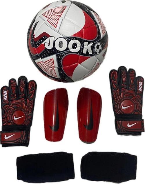 Jooko 5 No Desenli Top, 5-6-7-8 Numara Çocuk Kaleci Eldiveni Ve Tekmelik Seti