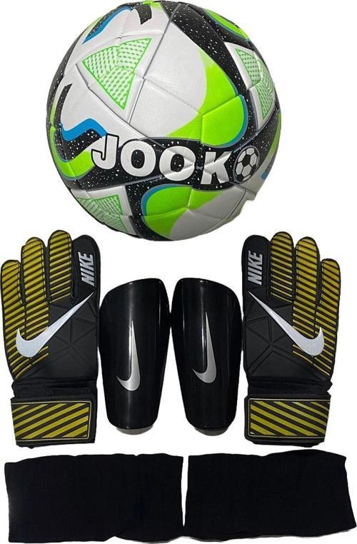 Jooko 5 No Desenli Top, 5-6-7-8 Numara Çocuk Kaleci Eldiveni Ve Tekmelik Seti