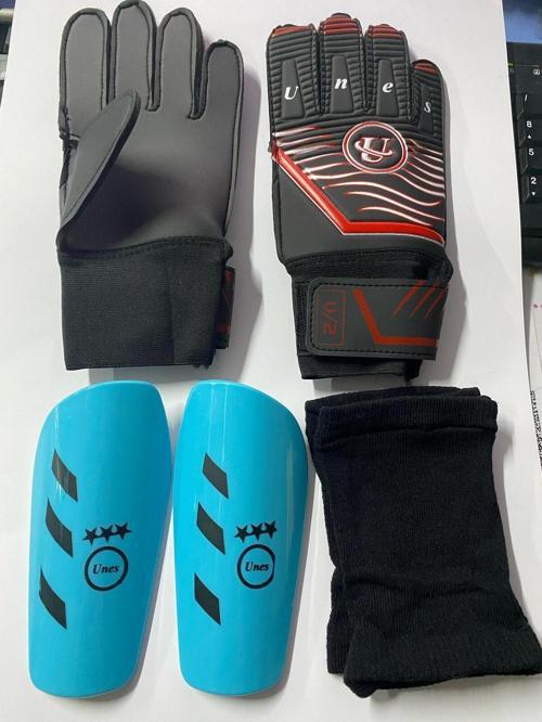 Kırmızı Kaleci Eldiveni Ve Tekmelik Seti
