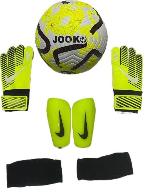 Jooko Çizgili 5 No Top Tekmelik Ve Kaleci Eldiveni Seti Pompa Hediyeli