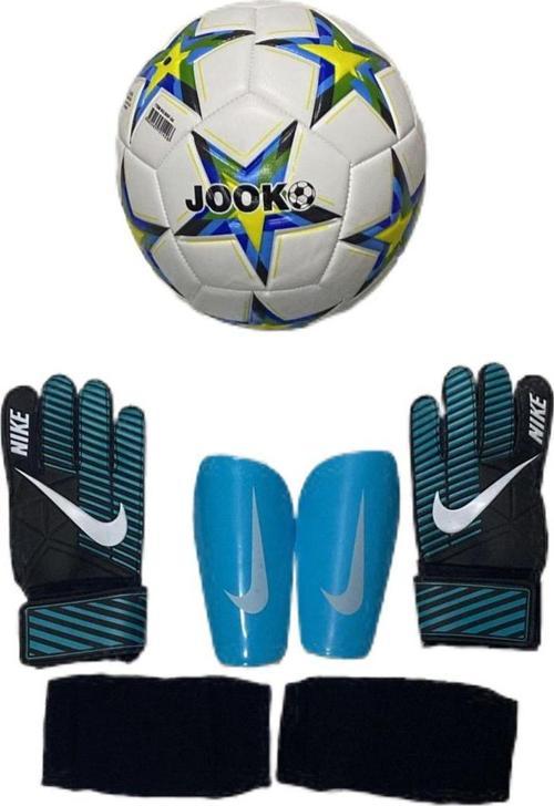 Jooko 5 Numara Yıldızlı Top Tekmelik Ve 5-6-7-8 Numara Çocuk Kaleci Eldiveni Seti Pompa Hediyeli