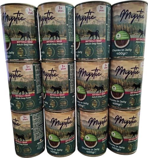 MYSTİC KÖPEK KONSERVE BİFTEKLİ 400 GR (12 ADET )