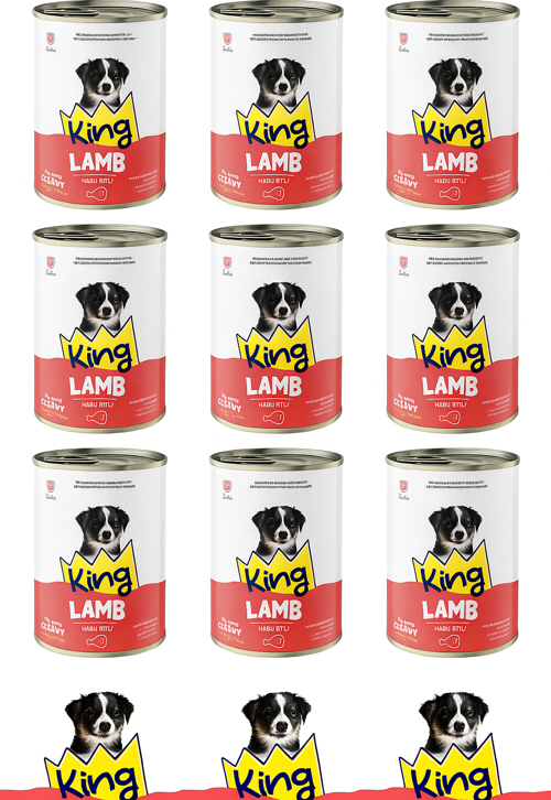 KİNG MASKOT KUZU ETLİ YAVRU KÖPEK MAMASI 400 GR (12 ADET)