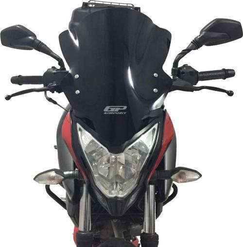 Bajaj Pulsar NS 200 2011-2023 Uyumlu Ön Tur Camı Füme