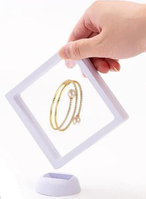 11x11cm Standlı 3D Takı Ziynet Hatıra Koleksiyon Saklama Kutusu Şeffaf Film Çerçevesi