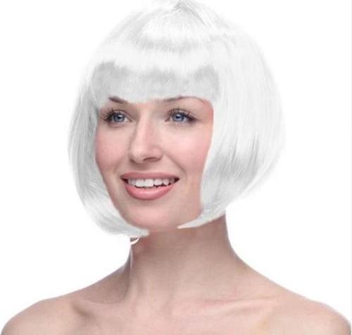 MDB Beyaz Küt Peruk Saç