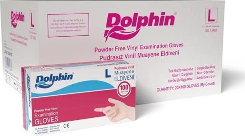 Beyaz Vinil Eldiveni Pudrasız L 100 Adet x 20 Paket - Koli