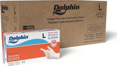 Pudrasız Lateks Muayene Eldiveni L Beden 100 Adet x 20 Paket - MDR - Koli