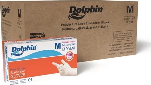 Pudrasız Lateks Muayene Eldiveni M Beden 100 Adet x 20 Paket - MDR - Koli