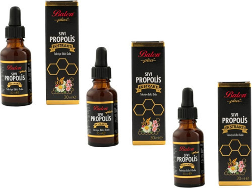 3 Adet Sıvı Propolis Ekstraktı Su Bazlı Damla 30ml X 3