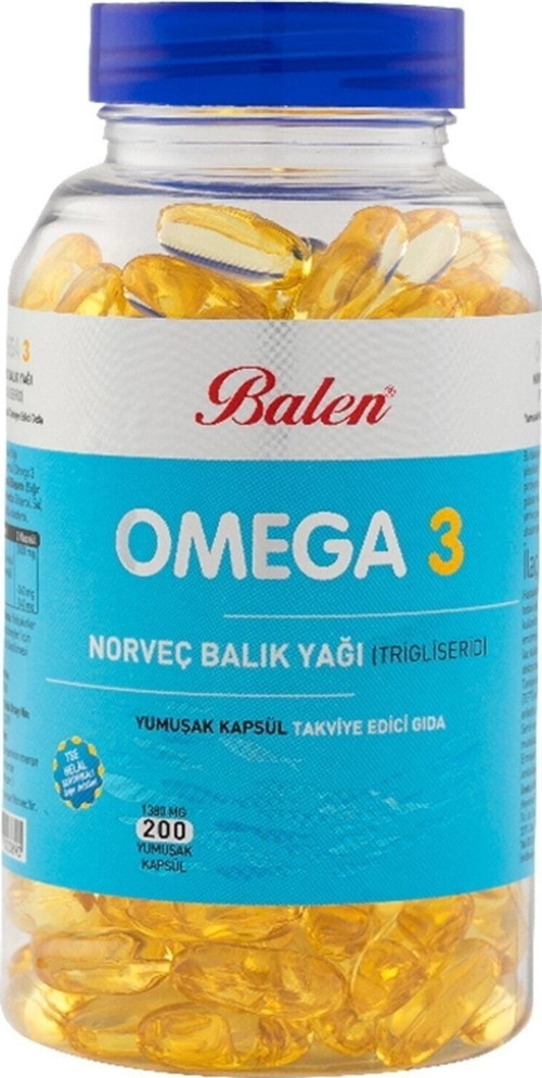 Omega 3 Norveç Balık Yağı Bl Yumuşak Kapsül 1380 Mg 200 Kapsül