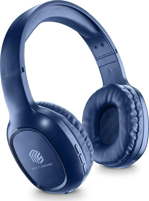 Music Sound Basic Bluetooth Kulak Üstü Kulaklik Mavi