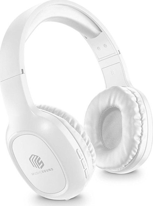 Music Sound Basic Bluetooth Kulak Üstü Kulaklik Beyaz