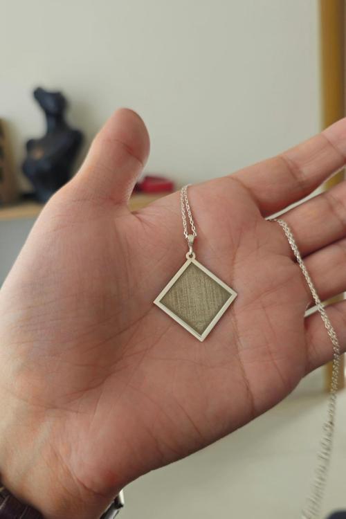 925 Ayar Gümüş Plaka Kolye