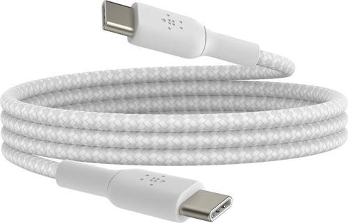 BoostCharge Braided USB C Fast Charger Cable - iPhone 15,Samsung Galaxy S24, iPad, MacBook, 1m,White