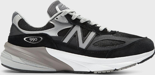 Hakiki Deri Karışımlı Kalın Taban Sneaker Unisex Ayakkabı W990BK6 SİYAH