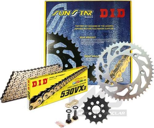 -Sunstar 1992-1995 Honda CBR 900 RR Uyumlu Zincir Dişli Set Çelik Renk
