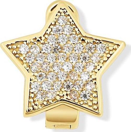 14 Ayar Altın Taşlı Yıldızlı Ajda Charm Tepe Kilitli