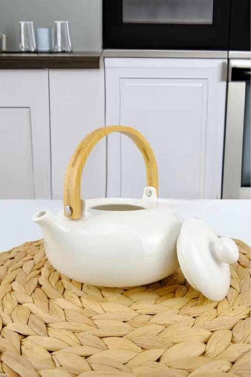 PORJ5197 Beyaz Porselen Çaydanlık 750 ml