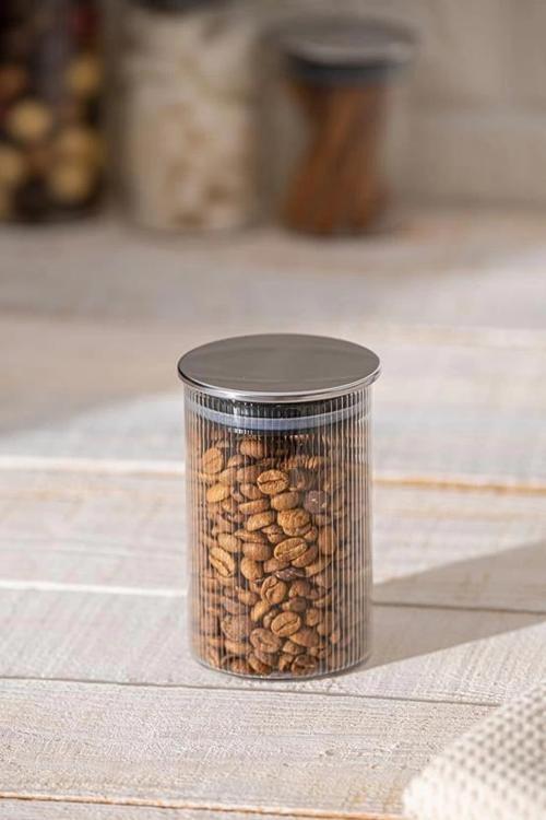 Borosilikat Gümüş Kapak Cam Kavanoz 245 cc