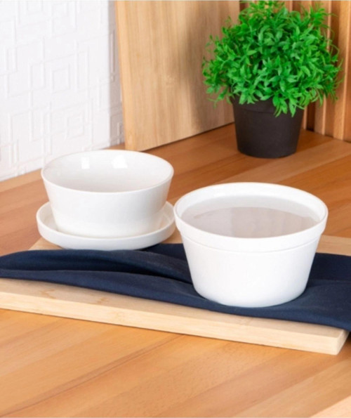 SCT5425 Bianco Porselen Kapaklı Fırın Kabı 14.5 Cm Tekli