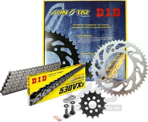 -Sunstar 2000-2001 Honda CBR 929 RR Uyumlu Zincir Dişli Set Çelik Renk