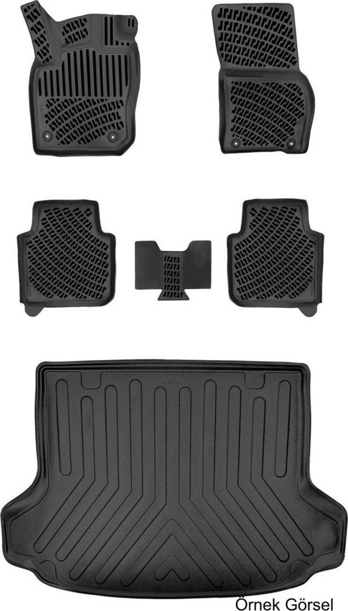 Renault Kangoo 1997-2007 3D Araca Özel Paspas ve Bagaj Havuzu Set
