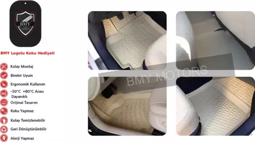 Rizline Honda Cr-V 2011-2017 İle Uyumlu 3D Havuzlu Paspas Bej