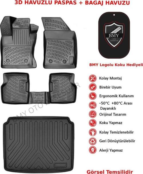 Mercedes Glc Suv 2023 Sonrası 3D Araca Özel Paspas ve Bagaj Havuzu Set Bmy