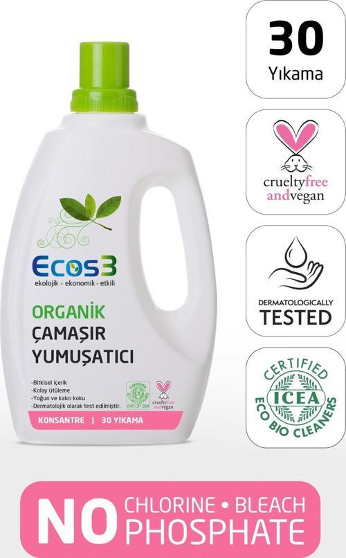 Çamaşır Yumuşatıcı, Organik & Vegan Sertifikalı, Ekolojik, Extra Konsantre, 30 Yıkama, 750ml
