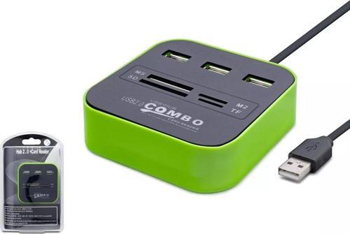 Hdx7006 Usb Hub Combo 3-Usb + Ms + Sd + M2 + Tf Yeşil