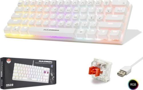 G508R Kablolu Oyuncu Mini Klavye Mekanik Red Switch Rgb Q Beyaz
