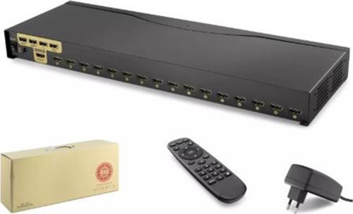 Hdx1379 16 Port Hdmi Kvm Switch İr Uzaktan Kumanda 4K Çözünürlük