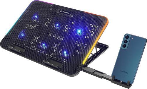 Sixpower R9 6 Fan Rgb Işıklı Telefon Tutuculu Notebook Soğutucu