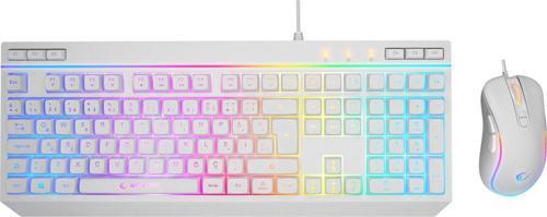 Km-R57 Beyaz Rgb Aydınlatmalı Q Oyuncu Multmedia Klavye Ve 12800 Dpi Mouse Gaming Set Kablolu