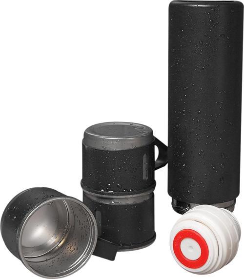 Hy-Tm11 Mat Siyah 500Ml İç 304 Dış 201 3’Lü Paslanmaz Çelik Termos Kupa-Bardak Seti