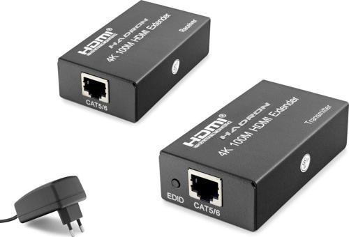 Hdx1367 100M Hdmi Extender 4K Dc 5V Adaptör Siyah