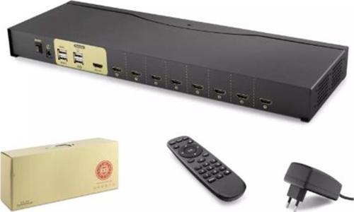 Hdx1378 8 Port Hdmi Kvm Switch Siyah İr Uzaktan Kumanda