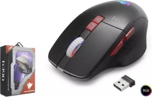 G390 Kablosuz Oyuncu Mouse Type-C Port Şarjlı + Led Gösterim Rgb 1600Dpi Sessiz Siyah