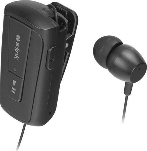 Sl-Bt105 Siyah Mobil Telefon Uyumlu Makaralı Titreşimli Bluetooth Kulaklık